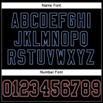 Maillot de football authentique personnalisé en maille noir et orange