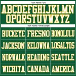 Maillot de football authentique personnalisé en maille vert Kelly blanc-or