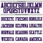 Maillot de football authentique personnalisé en maille blanc violet et vieil or Maillot de football authentique personnalisé en maille blanc violet et vieil or