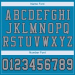 Maillot de football authentique personnalisé Panther bleu gris clair et noir en maille