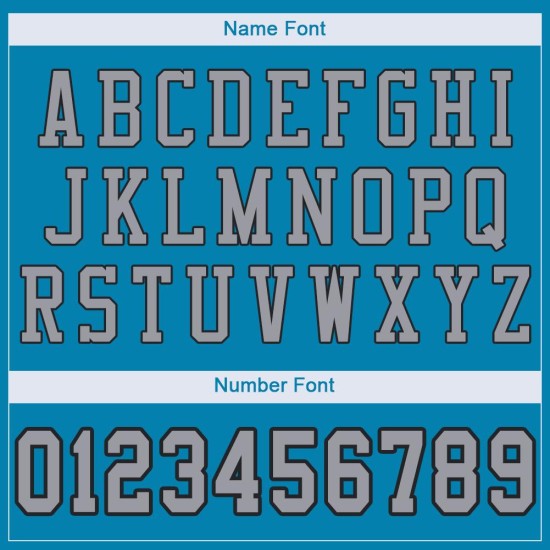 Maillot de football authentique personnalisé Panther bleu gris clair et noir en maille