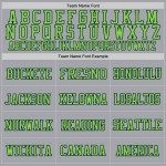 Maillot de football authentique personnalisé gris fluo vert-bleu marine