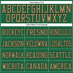 Maillot de football authentique personnalisé en maille vert Kelly, noir et vieil or