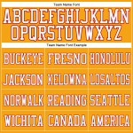 Maillot de football authentique personnalisé en maille rouge et blanche dorée