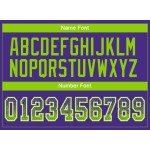 Maillot de football personnalisé en maille violet fluo vert et blanc