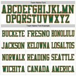 Maillot de football authentique personnalisé blanc Kelly vert-orange en maille