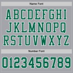 Maillot de football authentique personnalisé gris Kelly vert et blanc en maille Maillot de football authentique personnalisé gris Kelly vert et blanc en maille