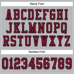 Maillot de football authentique personnalisé gris cramoisi-noir en maille