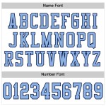 Maillot de football authentique personnalisé en maille blanc bleu clair et bleu marine