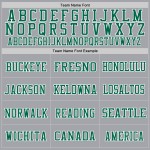 Maillot de football authentique personnalisé gris Kelly vert et blanc en maille Maillot de football authentique personnalisé gris Kelly vert et blanc en maille