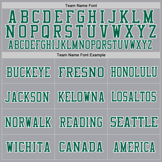 Maillot de football authentique personnalisé gris Kelly vert et blanc en maille Maillot de football authentique personnalisé gris Kelly vert et blanc en maille