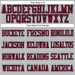 Maillot de football authentique personnalisé gris cramoisi-noir en maille