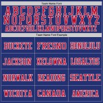 Maillot de football rétro authentique en maille rouge et blanc royal personnalisé