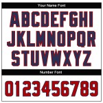 Maillot de football rétro authentique en maille blanc rouge et bleu marine personnalisé Maillot de football rétro authentique en maille blanc rouge et bleu marine personnalisé