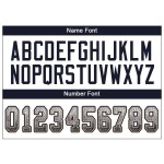 Maillot de football personnalisé en maille blanche, bleu marine et or vieilli