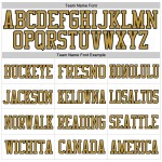 Maillot de football authentique personnalisé en maille blanc vieil or et noir Maillot de football authentique personnalisé en maille blanc vieil or et noir