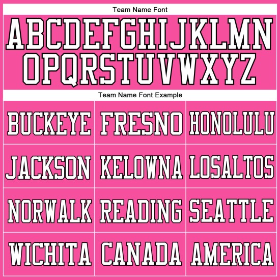 Maillot de football authentique personnalisé en maille rose, blanc et noir Maillot de football authentique personnalisé en maille rose, blanc et noir