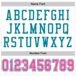 Maillot de football authentique personnalisé en maille blanc rose-bleu sarcelle Maillot de football authentique personnalisé en maille blanc rose-bleu sarcelle